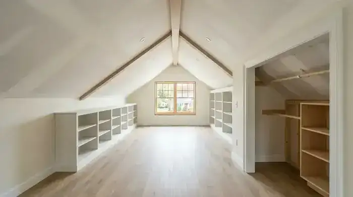 Finished attic conversion in Connecticut by BuiltWell CT